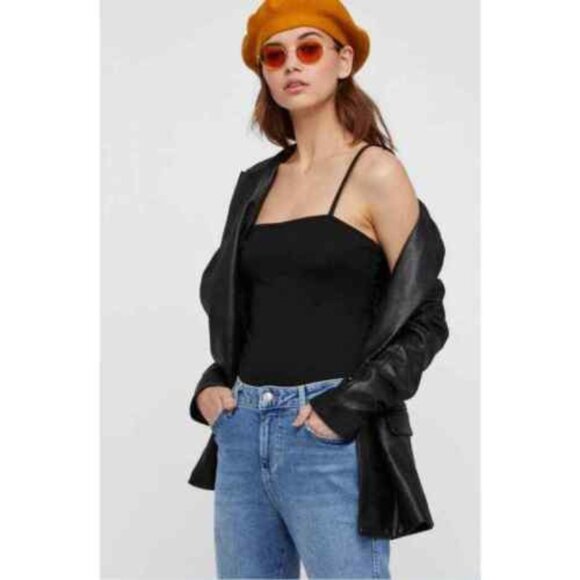 Free People Intimately Square Neck Cheeky Bottom Camisole Bodysuit - Picture 3 of 13